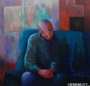 ПОРТРЕТ ФИЛОЛОГА. (Д. ПРОКОФЬЕВ) Х.М. 100х100 2015