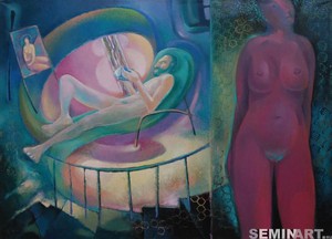 В МАСТЕРСКОЙ ХУДОЖНИКА. Х.М. 74х100 2011
